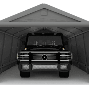 Tenda da garage 3,6x9,8 m, PE, grigia, economica